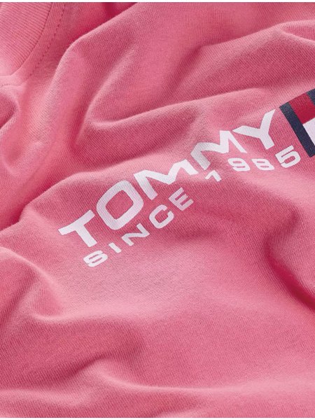 Camiseta Tommy Jeans Classic Athletic Chest Logo Rosa