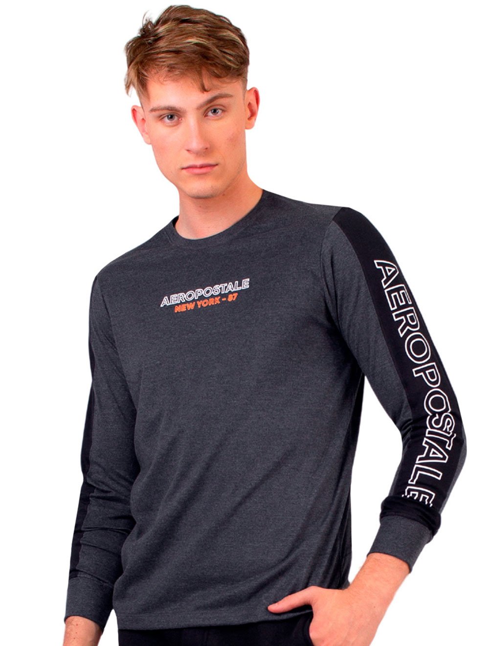 Camiseta Aeropostale Masculina Aero U.S-87 Preta 