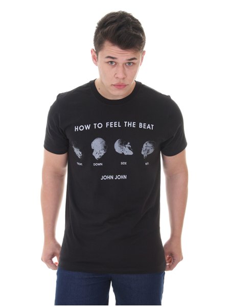 Camiseta John John Masculina Regular How To Feel The Beat Preta