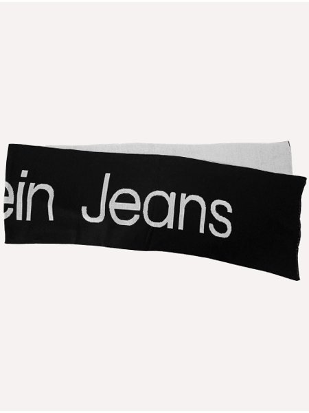 Cachecol Calvin Klein Jeans White New Logo Preto