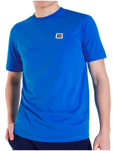 Camiseta Diesel Masculina T-Diegos-K30 Light Patch Azul Royal