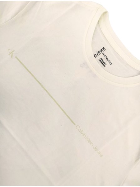 Camiseta Calvin Klein Jeans Masculina Sustainable Sash Logo Off
