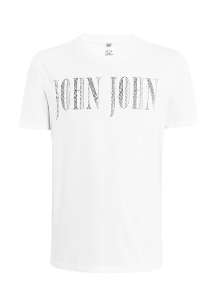 Camiseta John John Masculina Manga Longa Regular Sleeve Logo Off-White -  Branco