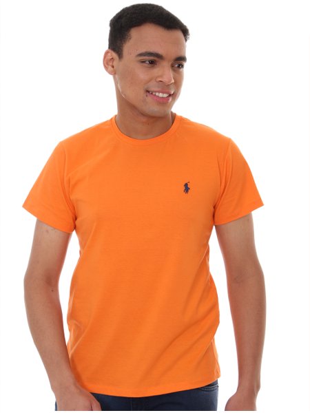 Camiseta Ralph Lauren Masculina Custom Fit Laranja