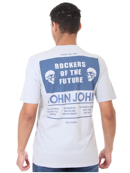 Camiseta John John Nsl Uk Heroes - Cinza Claro