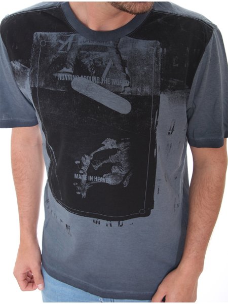 Camiseta John John Masculina Rx Blurred Chest Preta