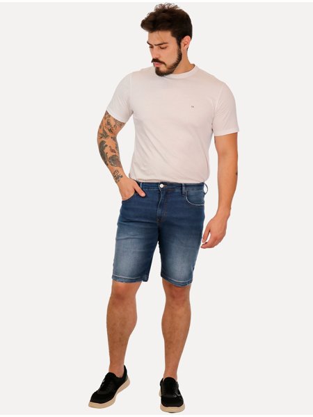 Bermuda Colcci Jeans Masculina Davi Azul Secret Outlet
