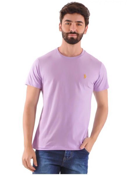 Camiseta Ralph Lauren Masculina Custom Fit Lilás