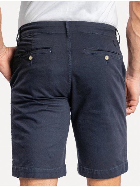 Bermuda Sergio K Masculina Chino Casual Azul Marinho