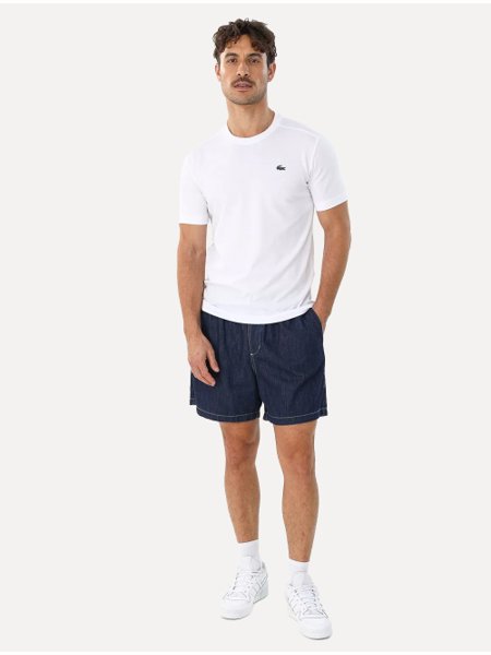 Camiseta Lacoste Masculina Basic Sport Quick Dry Branca