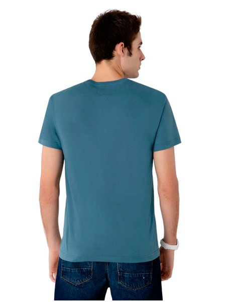 Camiseta Tommy Hilfiger Masculina Essential Cotton Cor Verde Agua