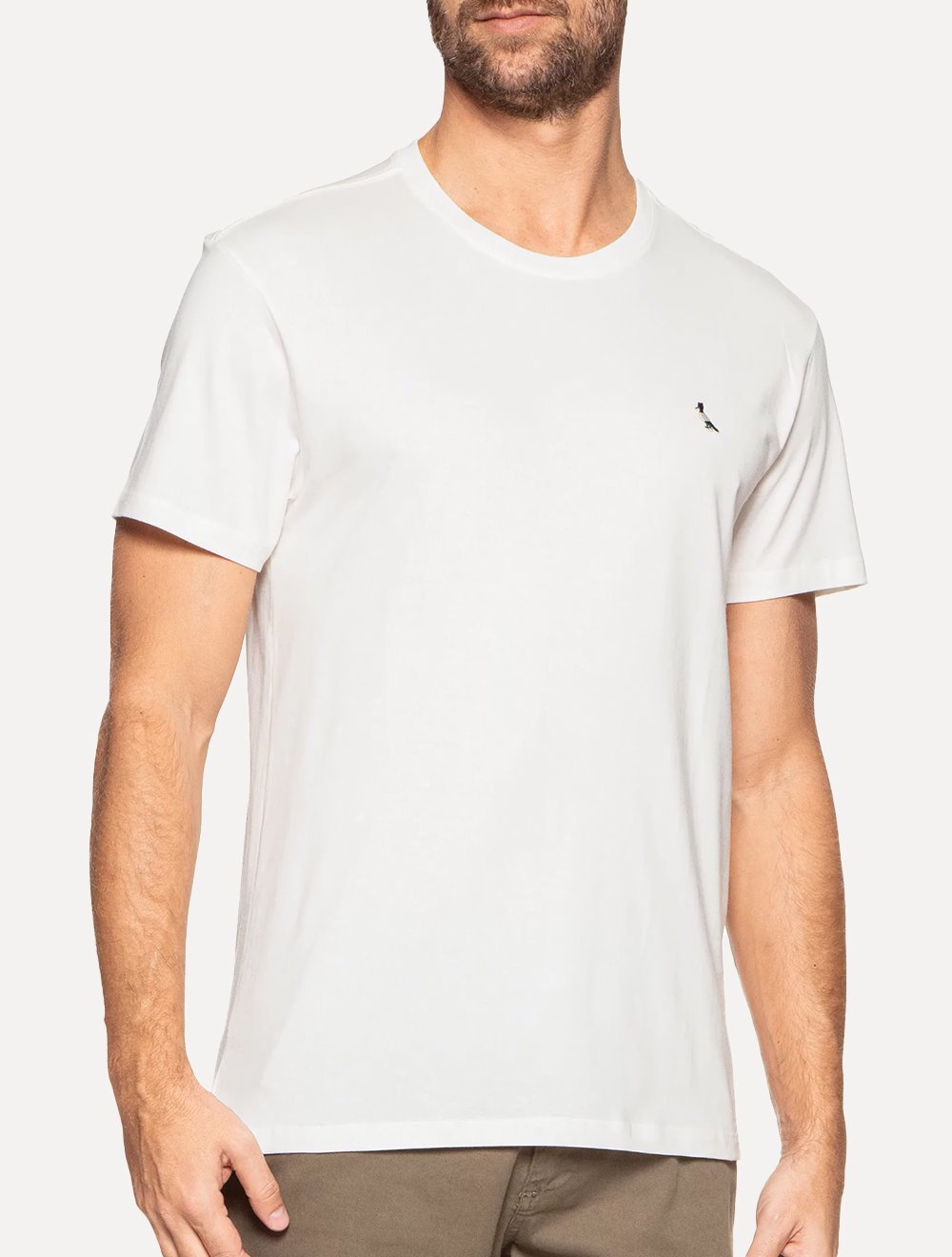 Camiseta Reserva Masculina Regular Patch Tricolor Off-White