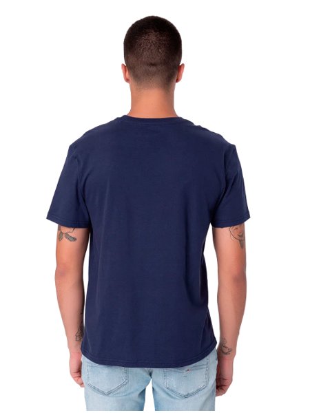 Camiseta Tommy Jeans Essential Multi Logo Azul Marinho