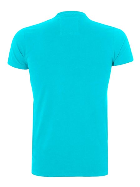 Camiseta Abercrombie Masculina Outline Black Icon Azul Claro