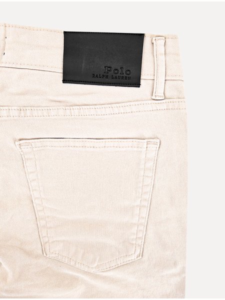 Calça Ralph Lauren Jeans Masculina Stretch Sullivan Slim Areia