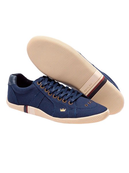 Tênis Osklen Masculino Lona New Riva Azul Marinho | Secret Outlet
