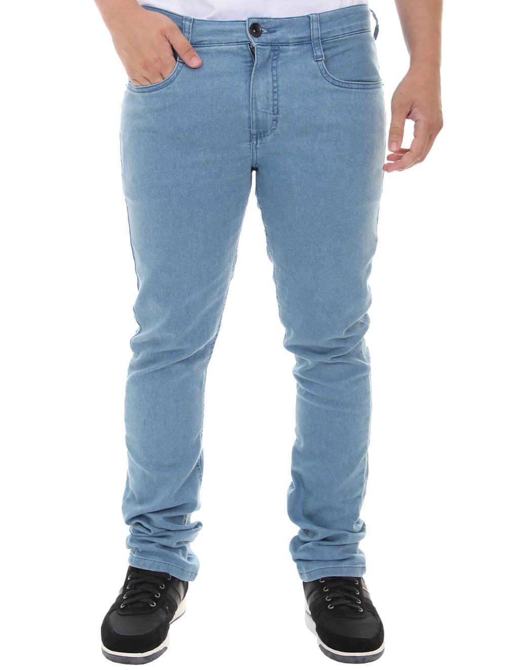 Calça Aramis Jeans Masculina Slim Soft 5 Pockets Azul Claro