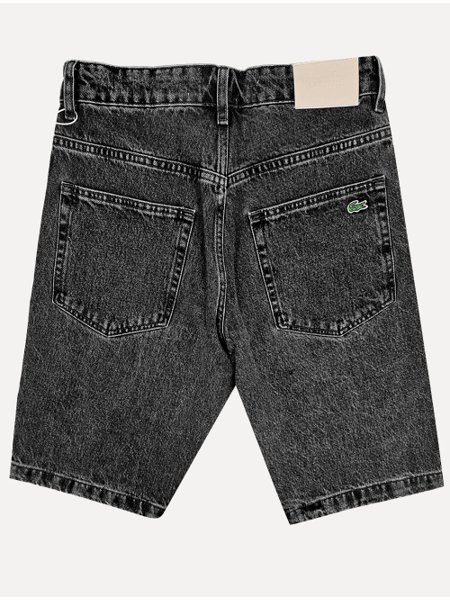 Bermuda Lacoste Jeans Masculina Essential Cotton Preta