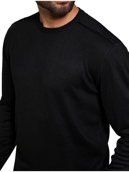 Suéter Guess Masculino Tricot Pullover Basico Preto