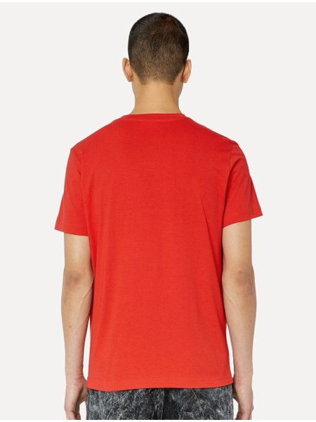 Camiseta Diesel Masculina T-Diegor-D Embroidered Centre Logo Vermelha