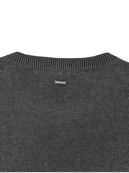 Suéter Calvin Klein Jeans Masculino Tricot CKS Square Preto Chumbo