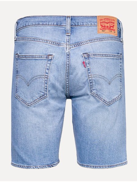 Bermuda Levis Jeans Masculina 412 Slim Shorts Stretch Azul Clara