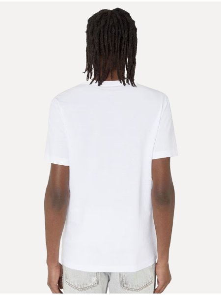 Camiseta Diesel Masculina T-Diegor-D Embroidered Centre Logo Branca