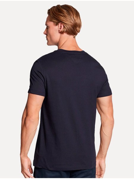 Camiseta Tommy Hilfiger Masculina Two Tone Chest Stripe Azul