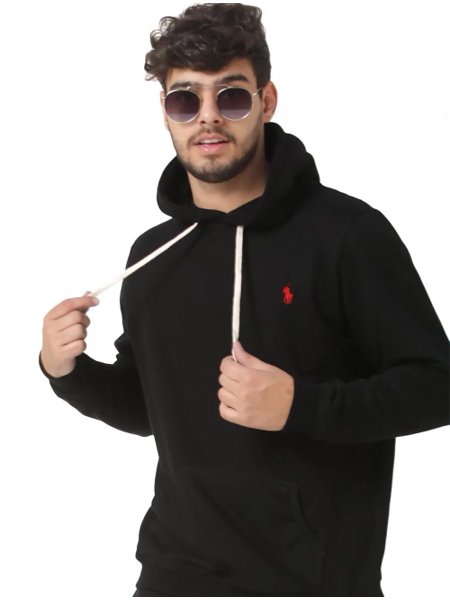 polo ralph lauren classic solid fleece moletom com capuz