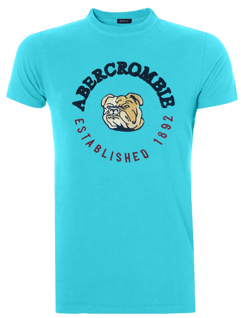 Camiseta Abercrombie Masculina Muscle Bulldog Established 1892 Azul