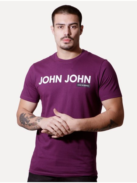 Camiseta John John Masculina Regular JJ Made In Heaven Roxa