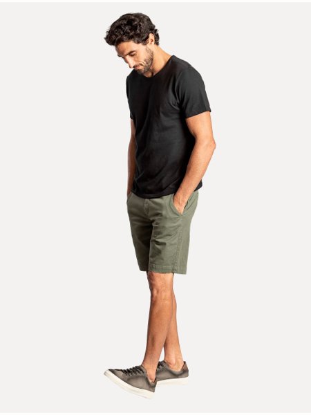 Bermuda Sergio K Masculina Chino Casual Verde