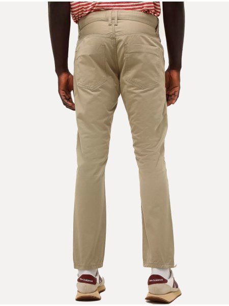 Calça Dudalina Masculina Sarja Slim Chino Cáqui