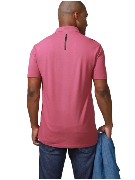 Camisa Polo Calvin Klein Jeans Reta Logo Rosa - Compre Agora