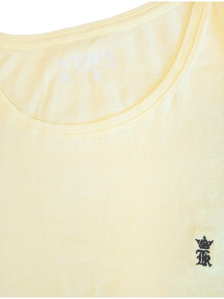 Camiseta Sergio K Masculina Basic Front Black Logo Amarelo Claro