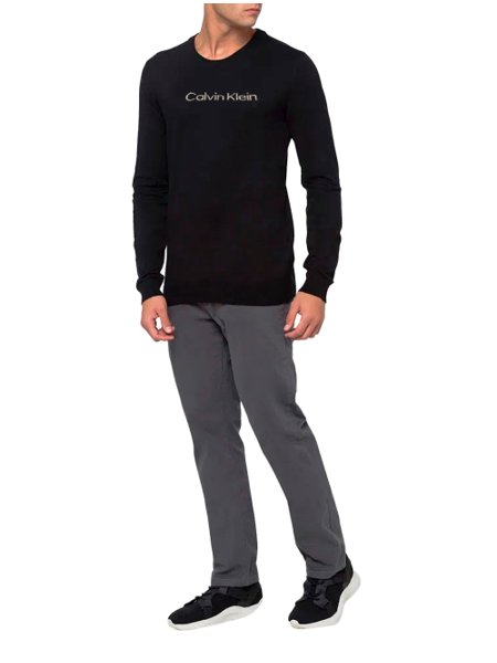 Suéter Calvin Klein Masculino Tricot Institutional Preto