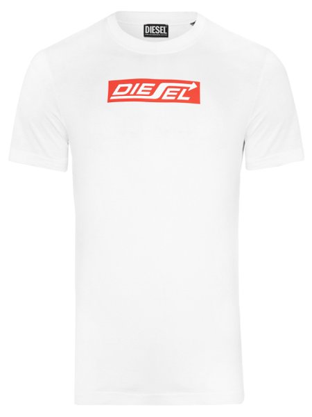 Camiseta Diesel Masculina T-Diegor-SH1 Arrow Logo Branca