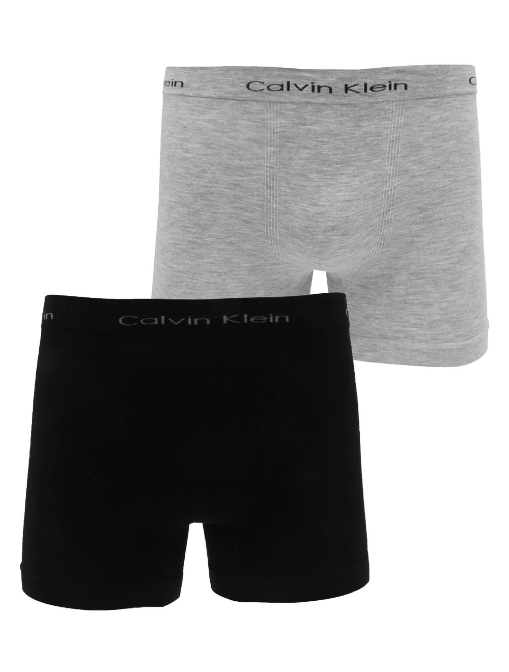 Cuecas Calvin Klein Trunk Micromodal Seamless Preta/Cinza Mescla Pack 2UN