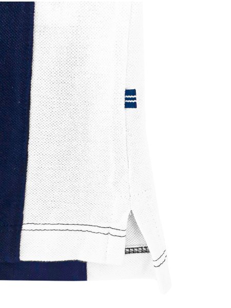 Polo Nautica Masculina Piquet Shadow Logo Sash Azul Marinho