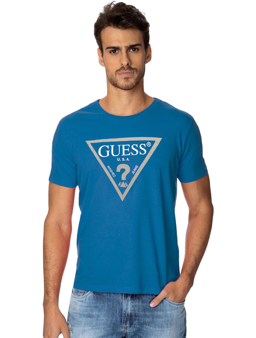 camiseta guess logo