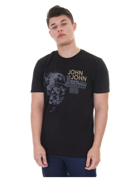 Camiseta John John Masculina Regular Maximize Skull Preta