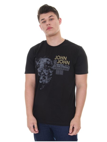 Camiseta John John Masculina Regular Fragment Skull 006 Grafite