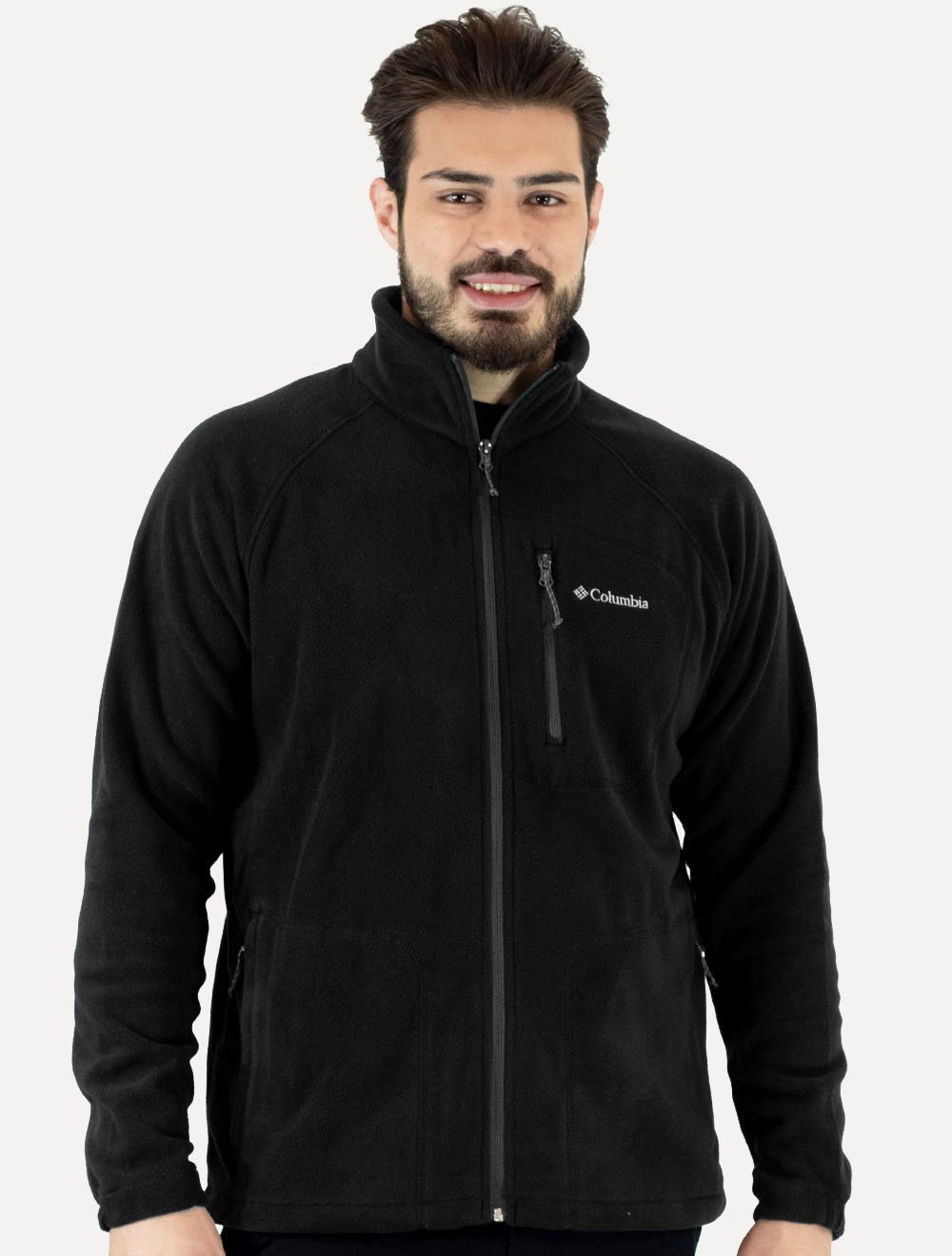 Jaqueta Columbia Masculina Fleece Fast Trek II Full Zip Preta