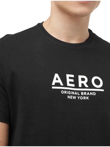 Camiseta Aeropostale Masculina Aero Original Brand New York Preta