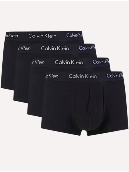 Cuecas Calvin Klein Low Rise Trunk Preta Pack 4UN