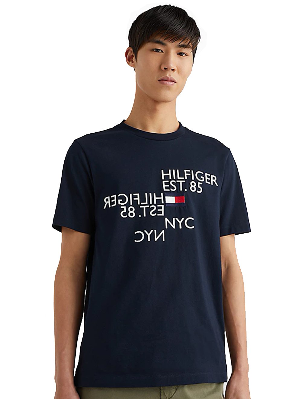 Camiseta Tommy Hilfiger Masculina Essential Cotton Icon Off-White