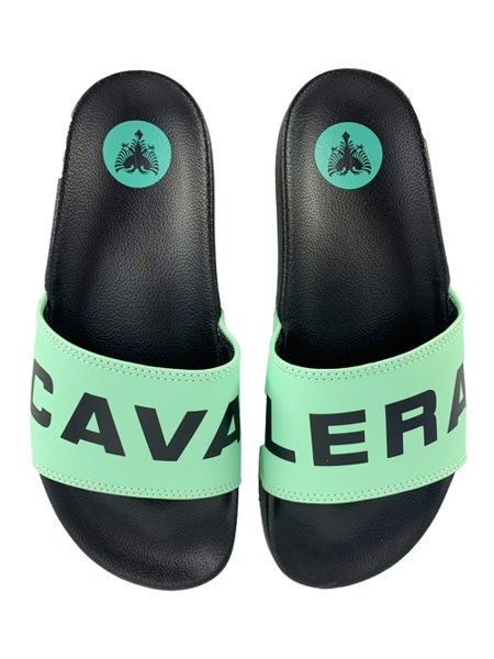 Chinelo Cavalera Masculino Slide Brand Preto/Menta