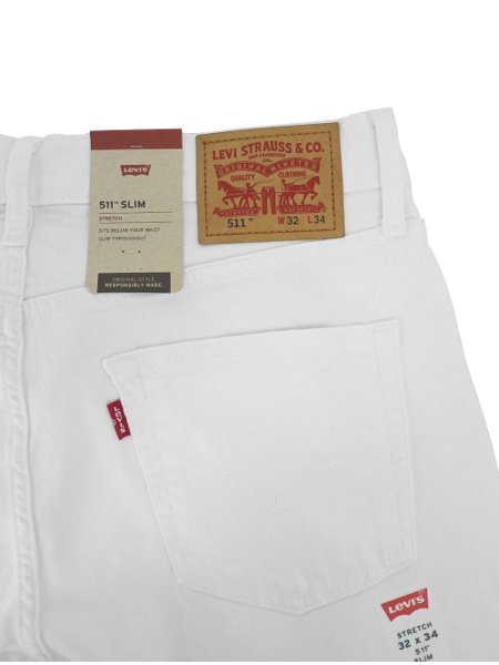 Calça Jeans Levis 511 Slim Branca