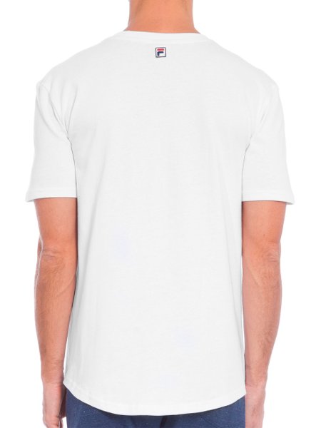 Camiseta Fila Masculina FBox Stripes Branca