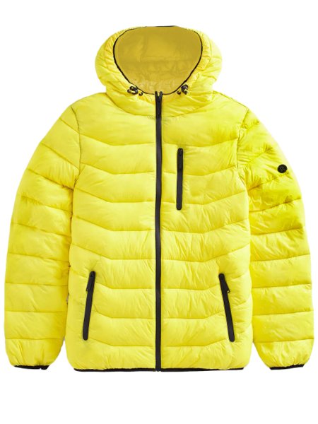 Jaqueta Reserva Masculina Nylon Hoodie Puffer Amarela Secret Outlet